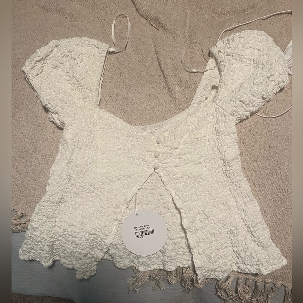 Princess Polly White Crop Top